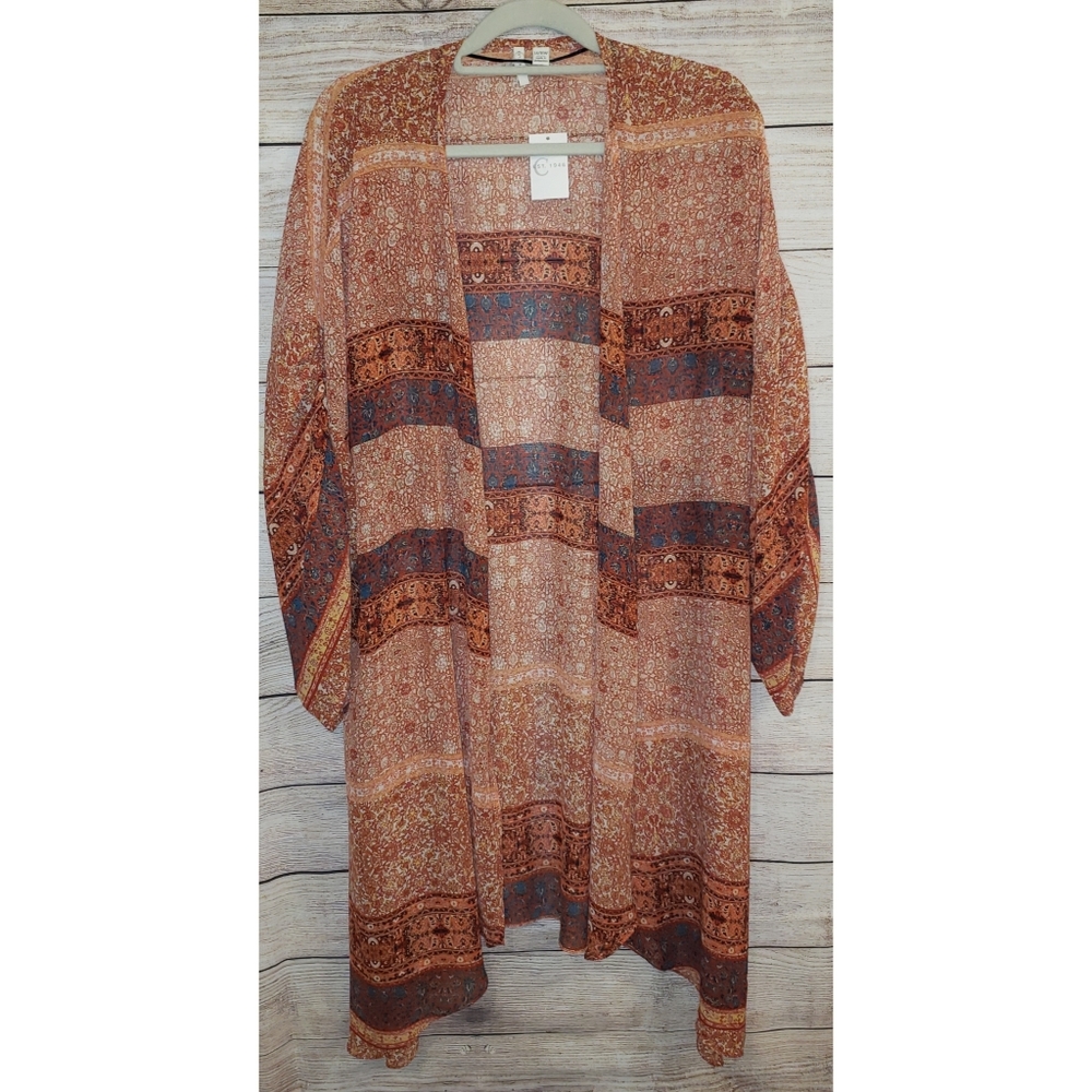 NWT Cato's Multi-color Kimono Cardigan Size 14/16